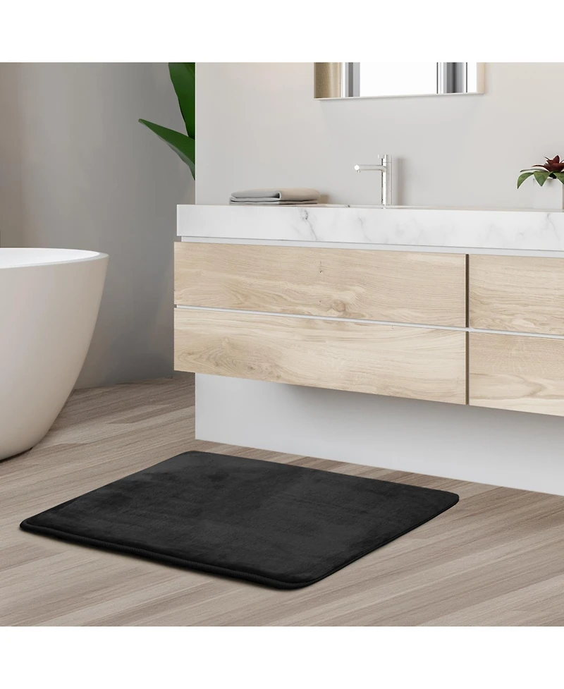 Non-Slip, Ultra Soft Plush, Memory Foam Bath Rug - Small 17"24"