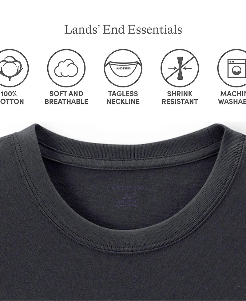 Lands' End Boys Short Sleeve Essential T-shirt