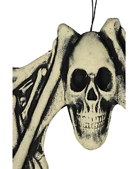 Skull Head and Bones Halloween Wreath, 18" Unlit