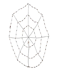5' Lighted Spider in Web Halloween Decoration, Wire
