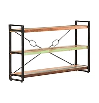 3-Tier Bookcase 55.1"x11.8"x31.5" Solid Reclaimed Wood