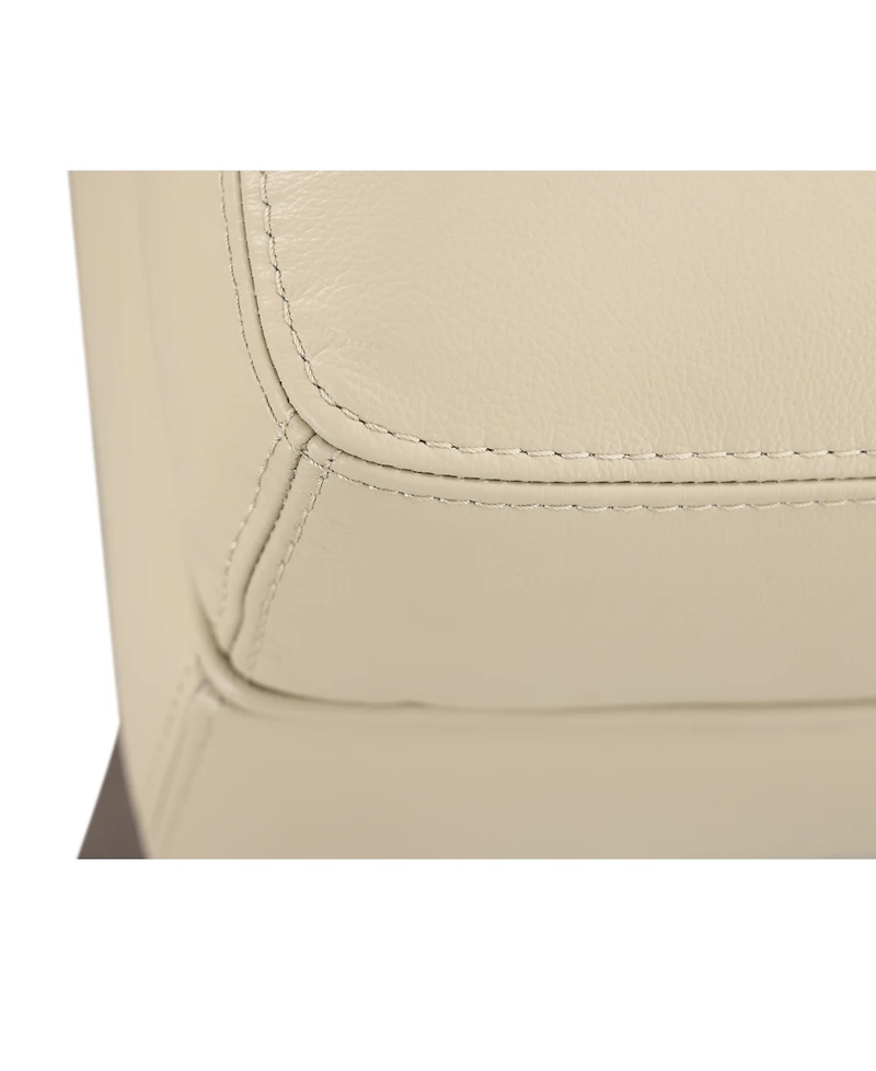 Collyn 31" Modern Leather Ottoman, Created for Macy's