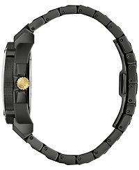 Bulova Men's Precisionist Icon Black-Tone Stainless Steel Bracelet Watch 40mm