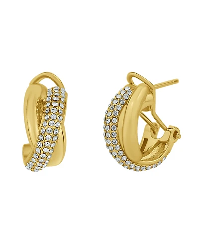 And Now This Clear Crystal Omega Hoop Earring