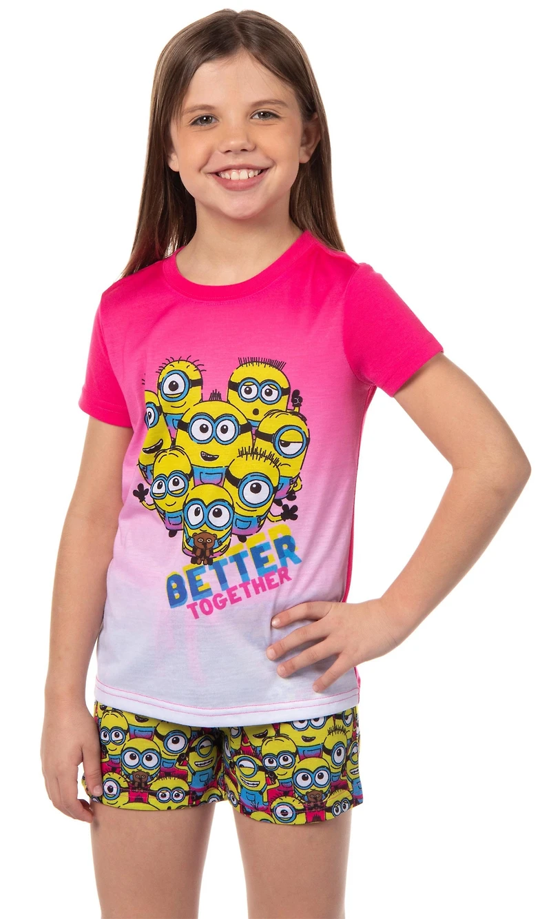 Despicable Me Girls Movie Minions Better Together Sleep Pajama Set