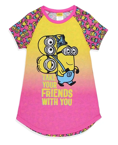 Despicable Me Girls Minions Take Your Friends With You Pajama Nightgown
