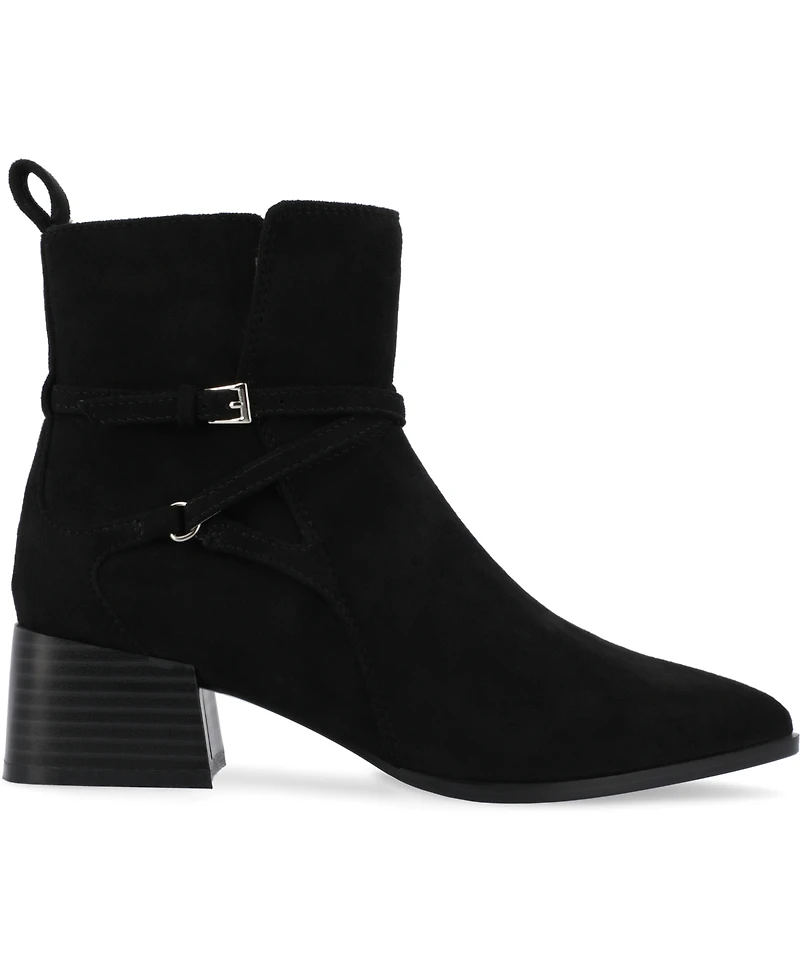 Journee Collection Women's Estelle Stacked Block Heel Booties