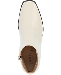 Journee Collection Women's Cappri Block Heel Square Toe Ankle Booties