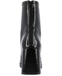 Journee Collection Women's Aylani Tru Comfort Foam Crinkle Patent Faux Leather Platform Boots