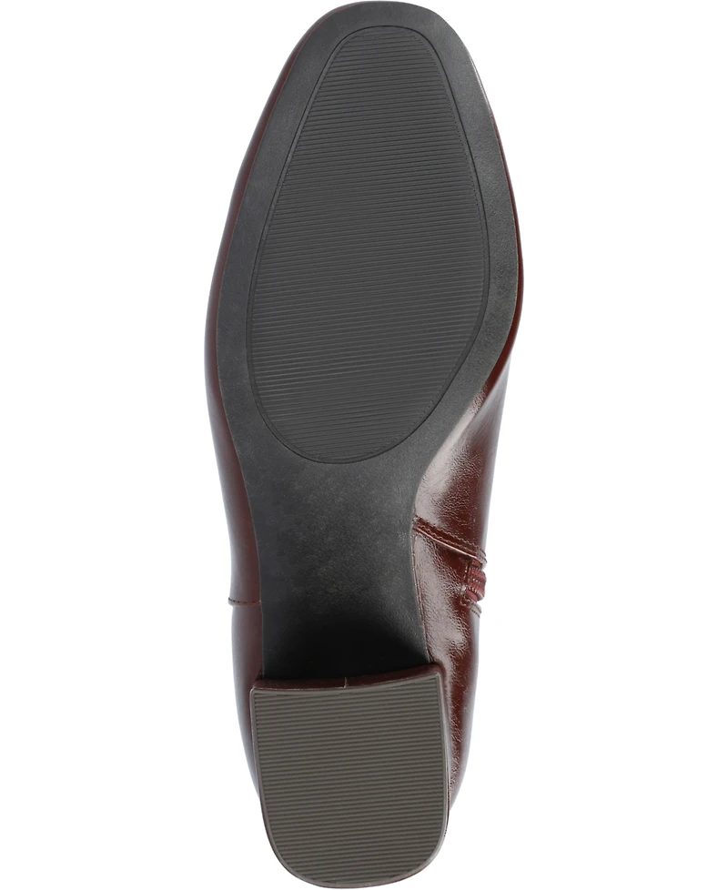 Journee Collection Women's Adria Round Toe Block Heel Booties