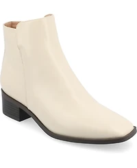 Journee Collection Women's Cappri Block Heel Square Toe Ankle Booties