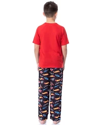 Hot Wheels Big Boys Cars Challenge Accepted Raglan Sleep Pajama Set