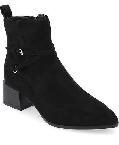 Journee Collection Women's Estelle Stacked Block Heel Booties