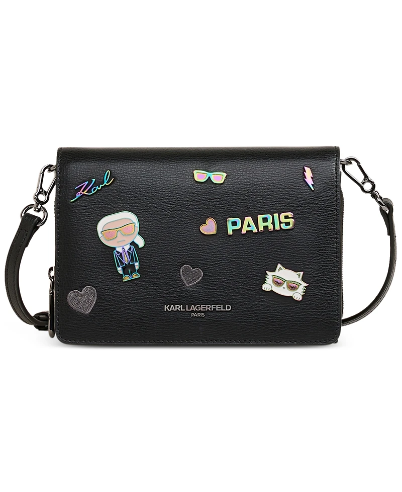 Karl Lagerfeld Paris Lourdes Crossbody with Cate Pins