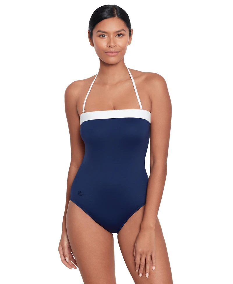 Lauren Ralph Lauren Women's Modern Bandeau One Piece Swimsuit