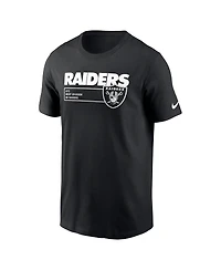 Men's Nike Black Las Vegas Raiders Division Essential T-shirt