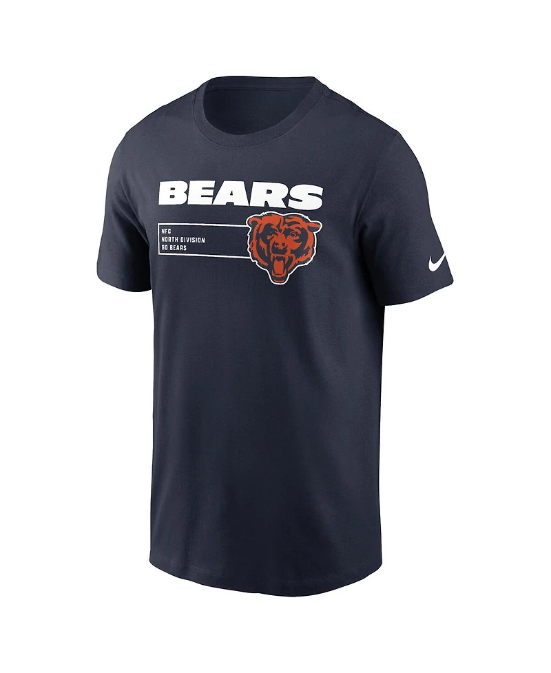 Men's Nike Navy Chicago Bears Division Essential T-shirt