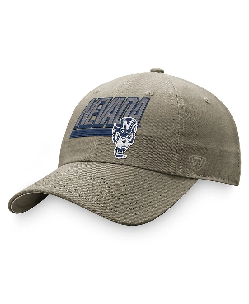 Men's Top of the World Khaki Nevada Wolf Pack Slice Adjustable Hat