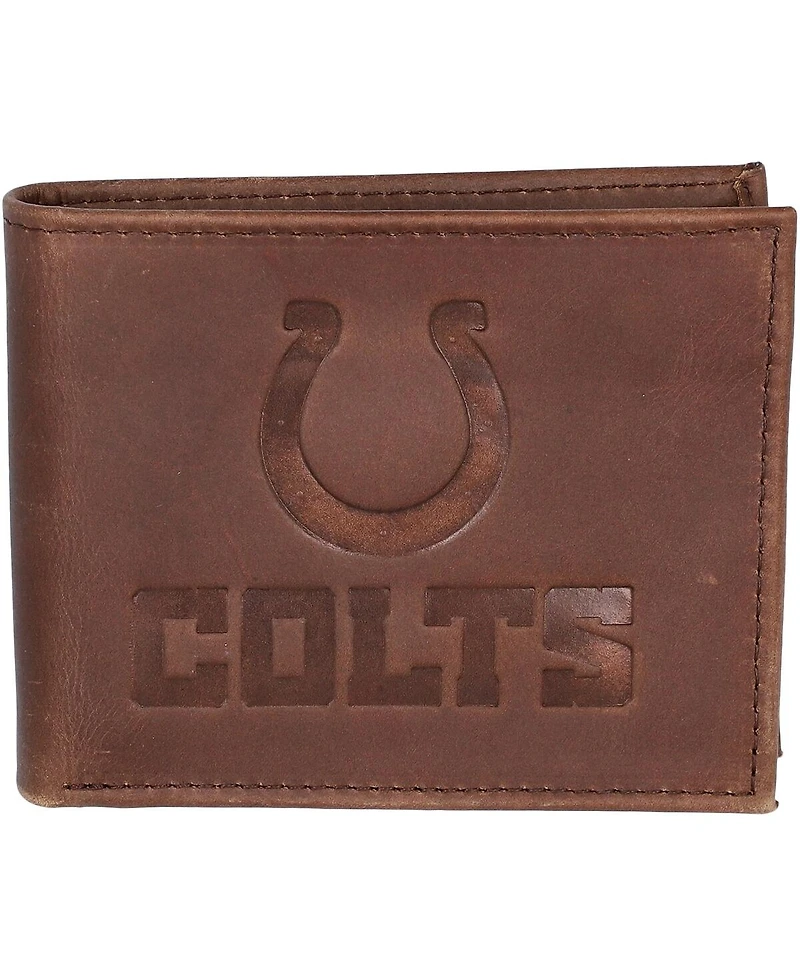 Men's Brown Indianapolis Colts Bifold Leather Wallet