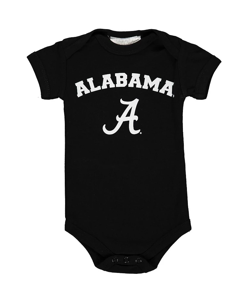 Infant Boys and Girls Black Alabama Crimson Tide Arch & Logo Bodysuit