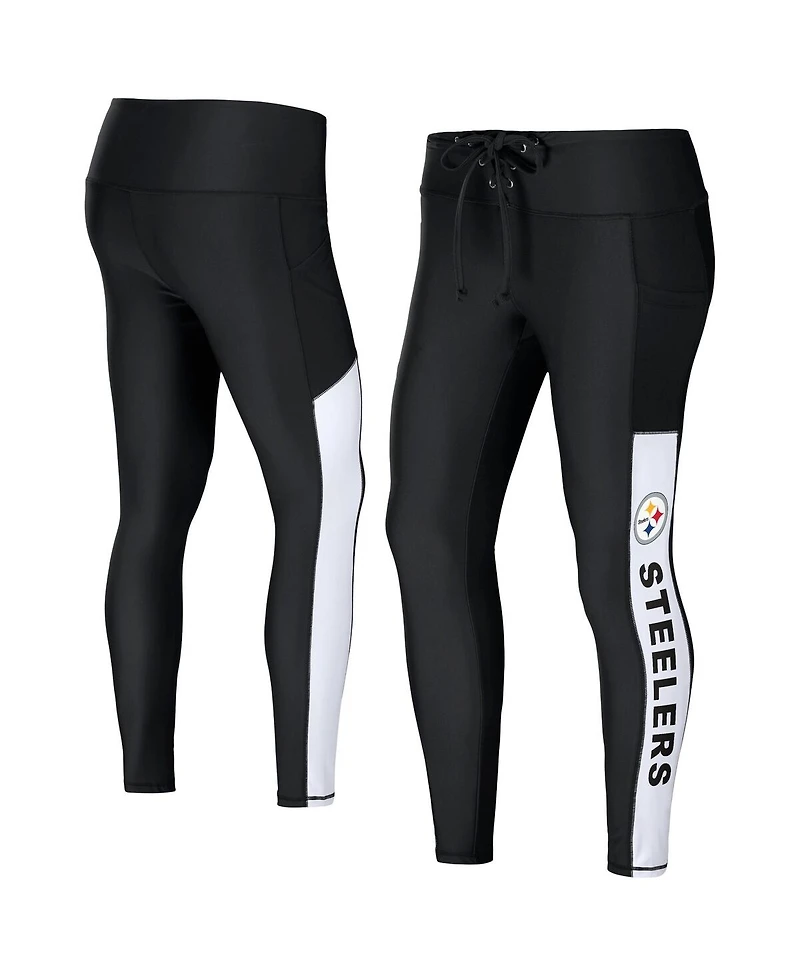 Women's Wear by Erin Andrews Black Pittsburgh Steelers Leggings