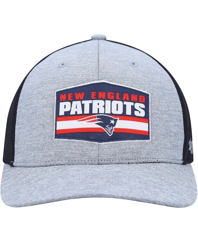 Men's '47 Brand Heathered Gray, Navy New England Patriots Motivator Flex Hat