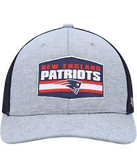 Men's '47 Brand Heathered Gray, Navy New England Patriots Motivator Flex Hat