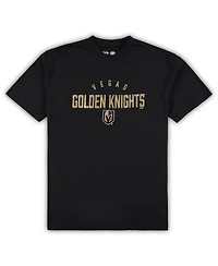Men's Vegas Golden Knights Black, Heather Gray Big and Tall T-shirt Pants Lounge Set
