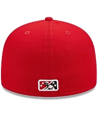 Men's New Era Red Fayetteville Woodpeckers Marvel x Minor League 59FIFTY Fitted Hat