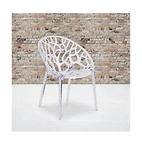 Emma+Oliver 4 Pack Transparent Stacking Side Chair