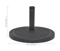 vidaXL Parasol Base Resin Round Black lb