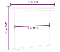 48431 Balcony Side Awning 65"x98.4" Cream