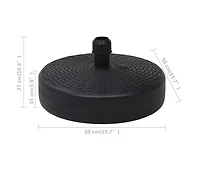 vidaXL Umbrella Base Sand/Water Filled 6.3 gal Black