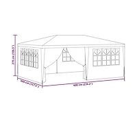 Professional Party Tent with Side Walls 13.1'x19.7' Anthracite 0.3 oz/ft²