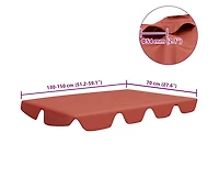 vidaXL Replacement Canopy for Garden Swing Terracotta 59.1"/51.2"x41.3"/27.6"