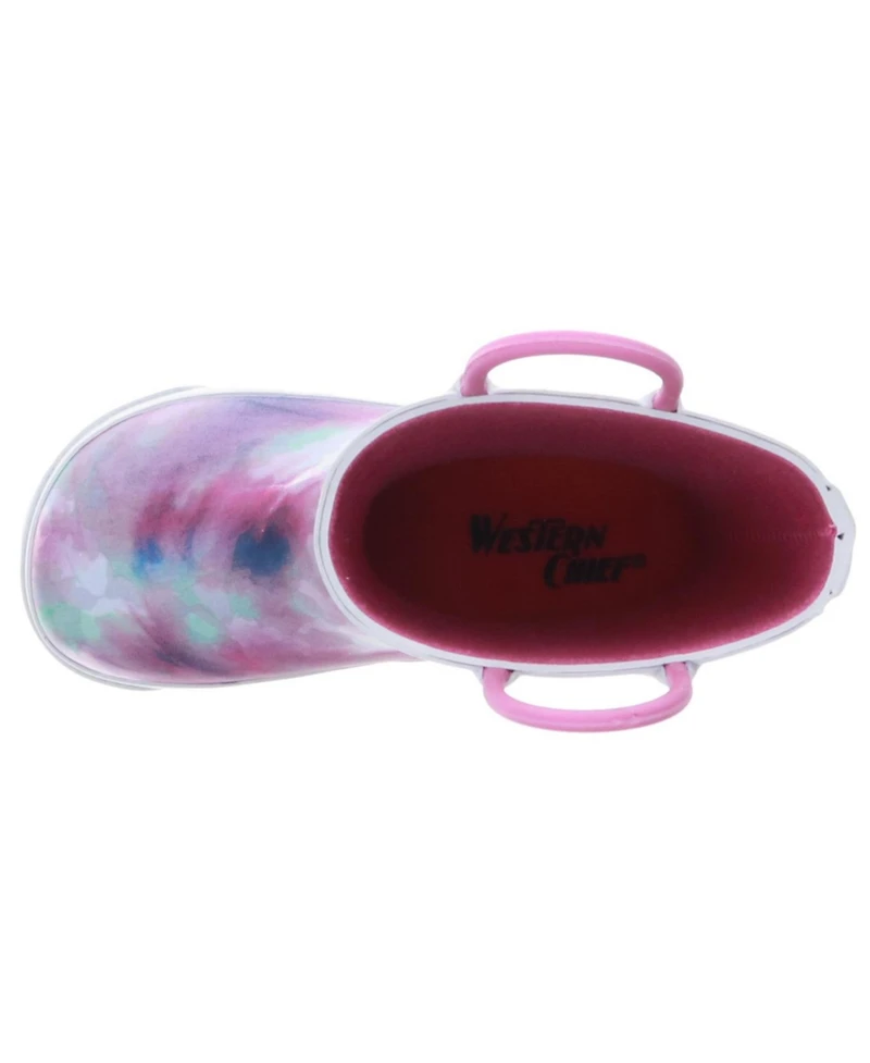 Toddler Little Girl's and Big Tie Dye Rain Boot