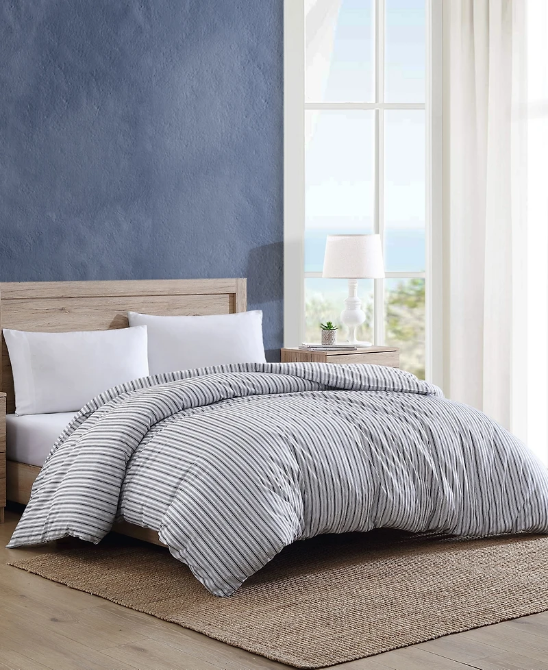 Nautica Coleridge Stripe Cotton Reversible Duvet Cover