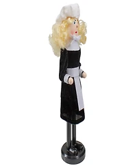 14" Pilgrim Woman Wooden Fall Harvest Thanksgiving Nutcracker