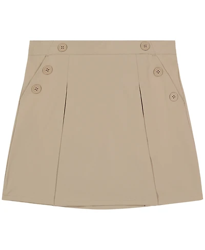 Nautica Little Girls Uniform Button Pockets Elastic Waist Scooter Skorts