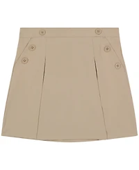 Nautica Little Girls Uniform Button Pockets Elastic Waist Scooter Skorts