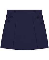 Nautica Little Girls Uniform Button Pockets Elastic Waist Scooter Skorts