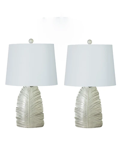 23" Casual Resin Table Lamp with Designer Shade