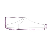 vidaXL Party Tent Roof 9.8'x9.8' Anthracite