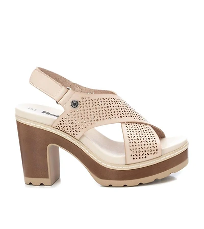Women's Cross Strap Heeled Sandals By Xti