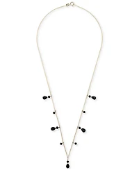 Onyx Dangle 17" Statement Necklace in 14k Gold-Plated Sterling Silver