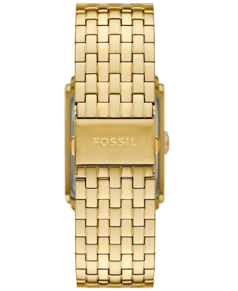 Fossil Men's Carraway Three-Hand Gold-Tone Stainless Steel Watch, 30mm