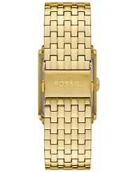 Fossil Men's Carraway Three-Hand Gold-Tone Stainless Steel Watch, 30mm
