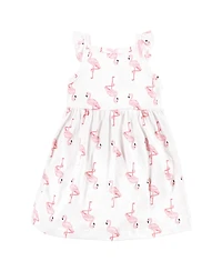 Hudson Baby Toddler Girls Sleeveless Cotton Dresses 2pk, Soft Pink Roses