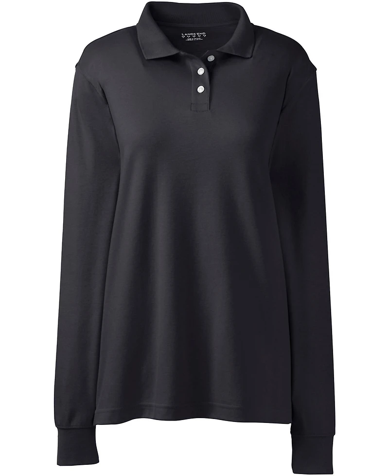 Lands' End Women's Long Sleeve Interlock Polo Shirt