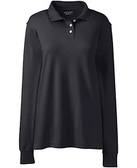 Lands' End Women's Long Sleeve Interlock Polo Shirt